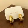 Brincos de Café Geométricos Irregulares em Forma de C Retro Francês Dourados para Mulheres, Luxo Acessível, Design Exquisito, Brincos de Alta Qualidade