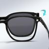 2192 Montura Magnética Plegable para Gafas Tres en Uno TR90 Gafas de Sol Polarizadas Miopía Gafas Magnéticas Montura Ovalada Versátil