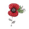 Comércio Exterior Broche Corsage Memorial Princesa Britânica Kate com Strass Pingente Óleo Diamante Papoula Cártamo Broche Papoula