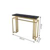 Nova mesa de entrada de mármore estilo chinês, moderna e minimalista, mesa de vista final para hotel, luminária de parede para casa, mesa de arte em ferro forjado de luxo, mesa estreita