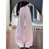 Jeans de Pierna Ancha Scimitar Dopamina Rosa Nuevo de Verano para Mujer Pantalones de Cintura Alta Sueltos Rectos Adelgazantes para Mujer
