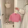 Cárdigan de Punto Dulce para Niñas de Otoño Estilo Nuevo Ropa para Bebé Estilo Coreano Suéter Abrigo con Cuello Polo Elegante para Bebé y Niño Pequeño
