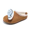Linda Diadema y Pantuflas de Pingüino y Pez de Dibujos Animados para Niños 2026 Otoño/Invierno Nuevas Pantuflas de Algodón para Exteriores para Niñas