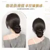 Elástico de pelo elegante y con estilo con bordes rizados, pinza de garra para moño tipo peluca, coleta baja y peinado de moño floral