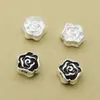 Joias de Prata Esterlina S925 Atacado Prata Tailandesa Flor de Ameixa Rosa Pequena Contas de Cristal Acessórios para Pulseira DIY Fivela de Pingente