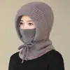 Gorro de Invierno para Mujeres Mayores con Protección para las Orejas, Gorro de Lana Tejido Cálido con Forro de Polar para Mamá, Gorro sin Visera para Abuela