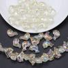 Colgante de cristal de vidrio de delfín 11X16mm con agujero, cuentas sueltas, accesorios para joyería DIY, material para abalorios, galvanoplastia, color mágico