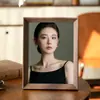 Novo porta-retrato de madeira, moldura vazia com bordas estreitas, decoração de quebra-cabeça de parede para fotos 6 polegadas 7 polegadas 8 polegadas Moldura para fotos A4 DIY atacado
