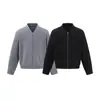 Nanxia Disfraz Verano Nuevo Retro Color Sólido Punto Canalé Chaqueta Estilo Japonés Pareja Cremallera Suéter Casual