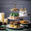 Mesa Criativa da Moda Prato de Frutas Suporte para Bolo Prato de Frutas de Três Camadas Rack de Dieta Cerâmico Prato de Frutas Doces KTV Festa