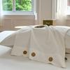 Ropa de Cama para Hotel y B&B Estilo Botón Estilo Liso Juego de Cuatro Piezas Imitación Algodón Puro Algodón Lavado Juego de Tres Piezas Cómodo