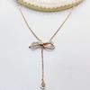 Nuevo Precio Especial Moda Retro Acero Titanio Collar de alta calidad para Mujer Números Romanos Colgante de Concha Doble Cara Cadena Clavícula