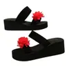 Comercio Exterior Nuevas Chanclas Ligeras de Suela Gruesa de Talla Grande para Mujer Sandalias Casuales de Playa con Cuña de Flor Transfronterizas Amazon