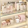 Gabinete con Espejo Caja de Almacenamiento Gabinete de Baño Montado en la Pared Organizador Compartimentado para Labiales y Cuidado de la Piel Estante para Cosméticos de Baño