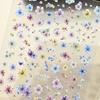 Tutu Flores de Primavera Como Brocado Alta Simulación Flores Secas Micro-relieve Pegatinas para Uñas Pequeñas Florales Vacaciones Pegatinas para Uñas 122