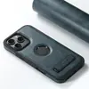 Adecuado para iPhone18Promax Carga Inalámbrica Magsafe Funda de Cuero para Teléfono Móvil Soporte para Coche Cubierta Protectora Magnética