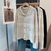 Nuevos suéteres de punto de manga corta para otoño e invierno para hombres y mujeres, cárdigans calados, prendas de abrigo, estilo old money, cuello vuelto, transfronterizo