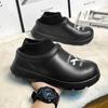 Pantuflas de Algodón Impermeables para Mujer con Tacón para Invierno Ropa de Exterior Nuevo 2025 Aumentan la Altura Suela Gruesa Antideslizante Cálidas Forradas de Felpa Zapatos de Algodón para Mujer