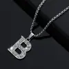 Moda Europea y Americana Elegante Hip-Hop Collar con Colgante Forma de 26 Letras Inglesas, Adecuado para Hombres y Mujeres para Usar y Regalar