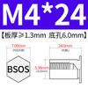 Yishenglong Pernos Remachables para Agujero Ciego de Acero Inoxidable Tuercas Remachables Placa de Presión Hexagonal Rosca Bsos-M3M4
