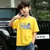 2026 Novas Roupas de Verão para Crianças Algodão Puro Camisetas para Meninos Camisetas Modernas para Crianças Maiores Camisetas de Manga Curta para Meninos Estilo Verão