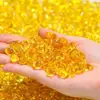 Cristal Amarelo Lingote Pequeno Vidro Lingote Pequeno Vidro Ornamento Cristal Amarelo Venda Direta da Fábrica Atacado com Contas da Sorte
