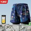 Bañador de hombre de doble capa antivergüenza, nuevo pantalón de playa, gorro de baño de tres piezas de aguas termales, gafas de natación, equipo de natación para hombre