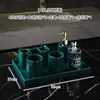 Juego de Tazas para Enjuague Bucal Combinación Taza para Lavar Portacepillos de Dientes Cerámica Portacepillos de Dientes Eléctricos Set Hogar Nórdico Lujo Ligero