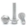 Parafusos de Flange Sextavados Externos Ampliados 304 com Dentes Gb5789 Parafusos de Flange Sextavados Externos de Aço Inoxidável M4~M16