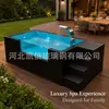 Instalação de piscina comercial externa acima do solo em PRFV piscina de hotel pousada resort personalização de piscina