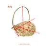 Cesta de mano tejida de bambú con sombrero Hanfu, cesta de flores retro, cesta de recuerdo para arreglos florales, cesta de regalo decorativa de estilo nacional chino.