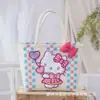 Bolso de Mano Cesta de Regalo Dopamina Colorida Bolso Tejido de Plástico Cesta de Verduras Bolso de Playa Costero Bolso de Mujer para Viajar