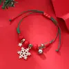 Pulsera tejida con cuentas de Navidad transfronteriza de Amazon, popular en Europa y América, Accesorio de mano con colgante de pentagrama de aleación de Navidad