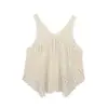 Chaleco Superior Hueco Xia Zhao Ruth Mismo Estilo Ropa Exterior Holgada Moda Retro Bohemio Chaleco Corto Sin Mangas