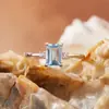 Anillo de Plata de Ley S925 con Piedra Natural de Color para Mujer, Amatista Amarilla, Topacio, Granate, Cubo de Azúcar, Simple Live Nuevo Venta al por Mayor