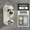 Estante para Montar en la Pared sin Taladro para Baño, Regadera, Lavabo, Inodoro, Perchero, Estante de Almacenamiento en Pared, Ganchos Lindos de Dibujos Animados