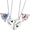 Europa y Estados Unidos transfronterizo animación caricatura aceite stiltzai collar amigos novias amistad acero inoxidable amor amantes collar