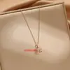 Serie Inteligente Cien Venta en Vivo Collar para Mujer Microincrustado Completo de Diamante Corazón Palpitante Colgante de Acero de Titanio Cadena para Clavícula Joyería