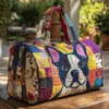 Nueva Marca Independiente Perro Serie 5 Bolsa de Viaje Acolchada de Algodón con Estampado de Moda, Bolsa de Yoga para Mujer, Bolso de Mano