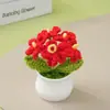 Producto Terminado: Flores Artificiales de Nomeolvides Tejidas a Crochet Puras Hechas a Mano, Flores de Hilo de Crochet Hechas por Uno Mismo, Regalo de San Valentín, Regalo de Cumpleaños, Regalo de Graduación