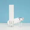 Frasco de Loção a Vácuo Pe Branco de 100ml com Cabeça de Bomba Prateada, Adequado para Creme para as Mãos, BB Cream, Protetor Solar, Frasco Vazio Universal Tipo Pressão