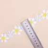 Flores de encaje de colores de margarita y girasol de 3.5CM para pulseras hechas a mano DIY, accesorios para el cabello, decoraciones para ropa y accesorios para prendas