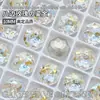 Diamantes para Manicura de Corte Rosa Octogonal, Brillantes Multifacéticos Rose Millennium K9 Vidrio de Alta Calidad Base Puntiaguda Joyería Especial para Manicura