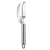 Raspador de Escamas de Pescado y Cuchillo para Vientre de Pescado de Acero Inoxidable, Raspador de Escamas de Pescado y Herramienta para Matar Pescado Dos en Uno Multipropósito