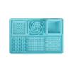 Amazon Nuevo Mantel Individual de Silicona para Mascotas Plato de Succión Tazón Cuadrado Plato para Lamer para Perro Plato para Cena para Gato y Perro Plato para Comida Lenta