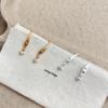 Pendientes de gota de agua con estrellas incrustadas de diamantes cepillados, viento personalizado transfronterizo, nuevos pendientes de lágrima esmerilada, estrellas cruzadas, pendientes de circonita para mujer