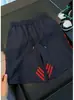 Shorts de Bloques de Color Rayados Micro-Angulados de Secado Rápido para Hombre, Verano, Hielo Fino, Deportivos, Baloncesto, Correr, Casual, de Playa
