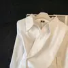 Elegante Camisa Rayada de Manga Larga con Cintura Irregular para Adelgazar para Mujer, Nueva Moda Otoño 2026 Polo Elegante