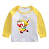 Top de camiseta de manga comprida para meninos outono 2022 primavera e outono nova camisa casual infantil roupas de algodão para crianças
