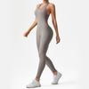 Macacão Esportivo Europeu e Americano Levanta Bumbum Cor de Pêssego Feminino para Dança de Alta Intensidade, Corrida, Fitness, Macacão de Yoga Nu